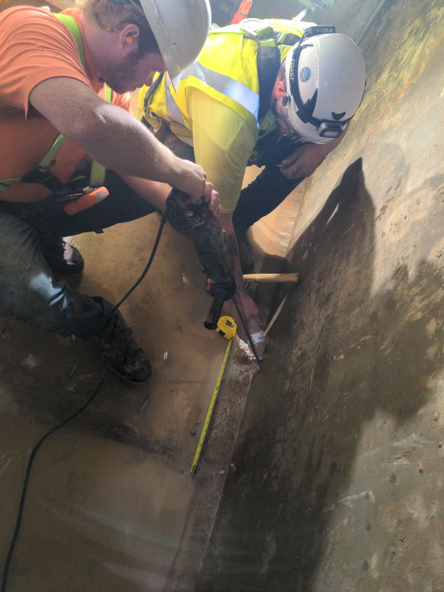 Curtain Wall Grouting Services In Progress